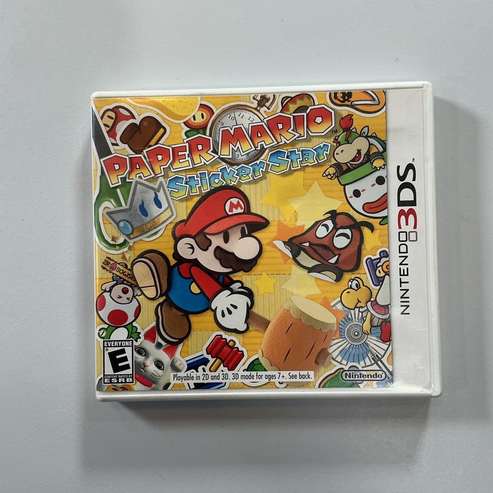 Nintendo Paper Mario Sticker Star 3DS Game NTSC RPG Action Adventure Kids Video